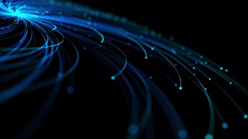 Futuristic Digital Data Network Lines Abstract Background Animation