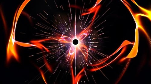 Abstract Glowing Energy Field Tunnel Loop Background