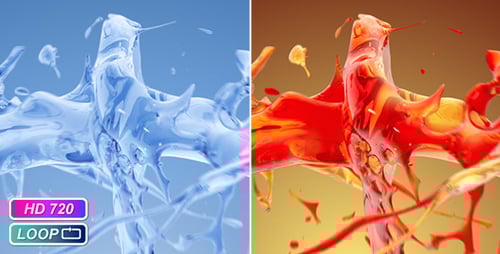 Dynamic Liquid Collision Logo Reveal Animation