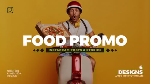 Food Promo Instagram Post & Story B86