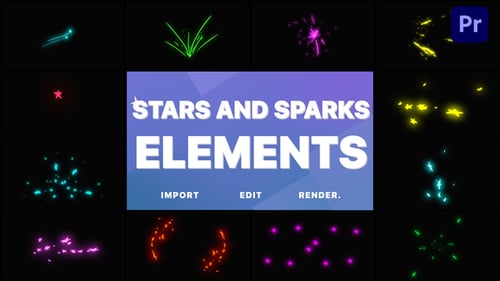 Paquete de estrellas y chispas | Premiere Pro MOGRT