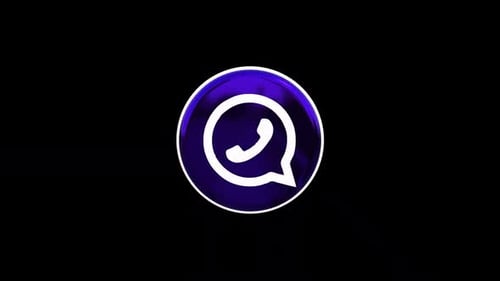 Modern 3D Rotating WhatsApp Logo Animation