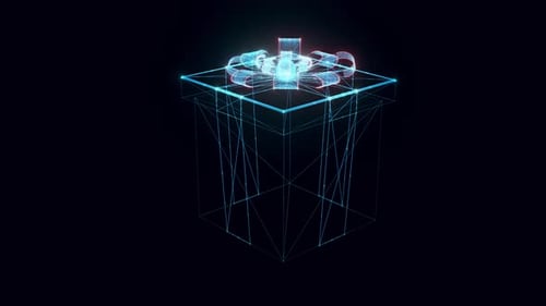 Gift Hologram Rotating 4k