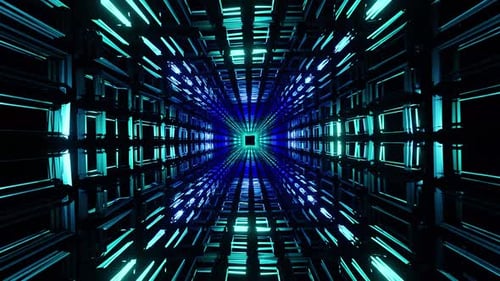 Vj LOOP Futuristic Jail Tunnel Motion 4K