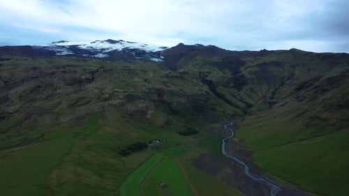 Iceland mountains aerial view