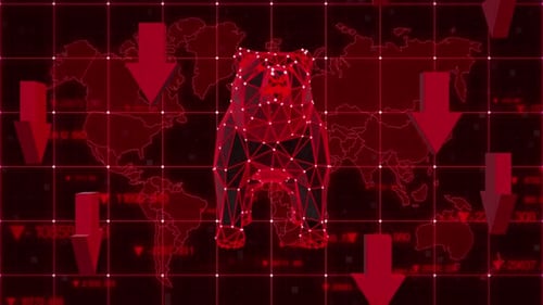 Stock Market Symbols Bear 4k
