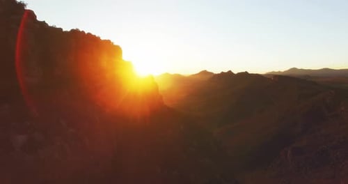 Aerial view of a mountain