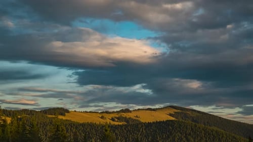 Storm Clouds Over the Mountain Range