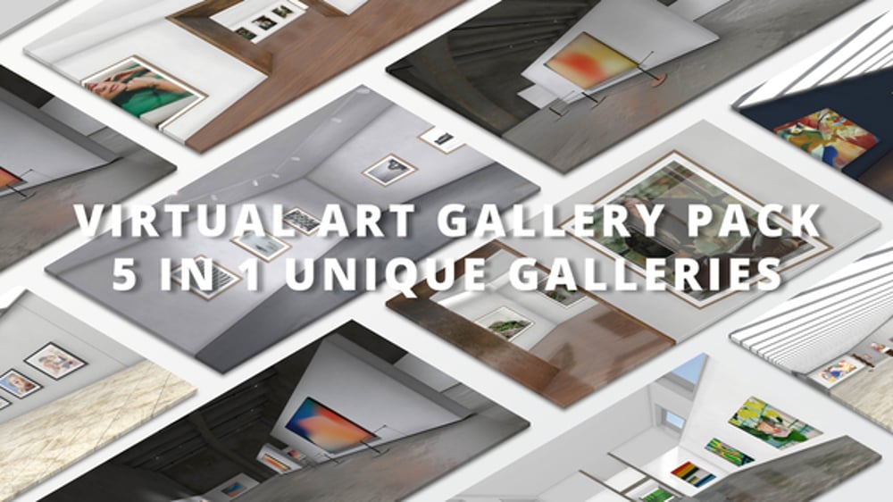 Virtual Art Gallery Pack, Openers ft. virtual studio & news studio - Envato