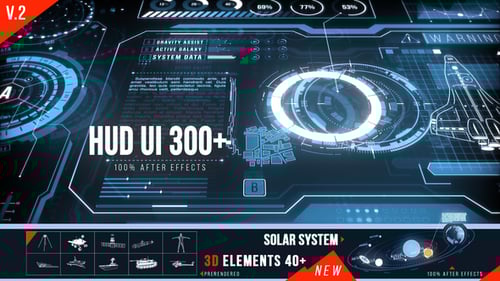Advanced Heads-Up Display UI Pack with Sci-Fi Technology Elements
