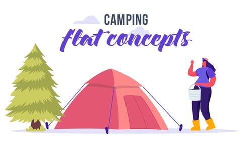 Camping - Concepto plano