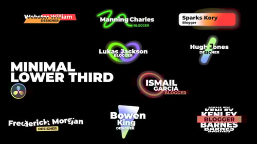 Minimal Lower Thirds