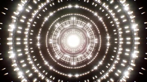 Glowing Lights Tunnel 4K Loop 02