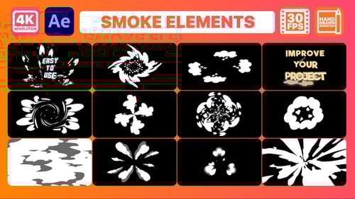 Dynamic Hand-Drawn Smoke Elements with Animated Titles