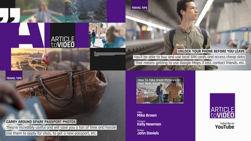Article to Video - Premiere Pro Setup