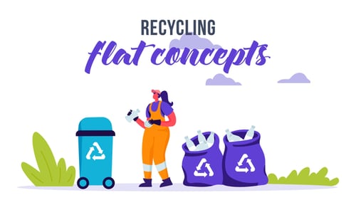 Reciclagem - conceito plano