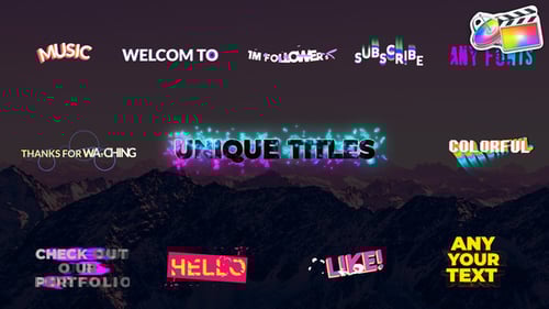 Dynamic Glitch and Neon Animated Text Titles