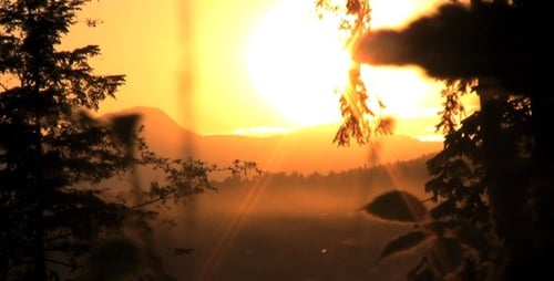 Beautiful Tropical Sunrise Over Still Water