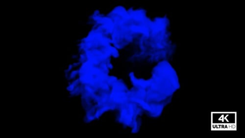 Eingekreister bewegender blauer Rauch