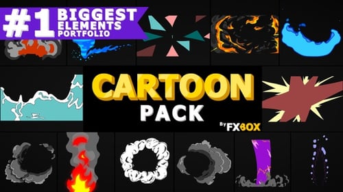 Paket mit Cartoon-Elementen | Motion-Grafikpaket