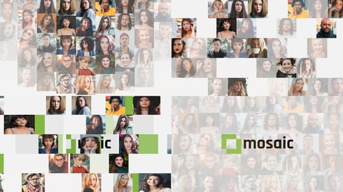Dynamic Photo Grid Mosaic Logo Reveal