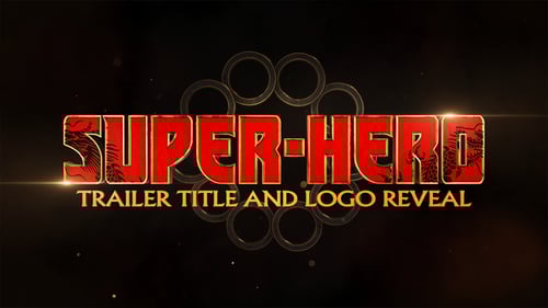 Cinematic Superhero Trailer Title and Logo Reveal