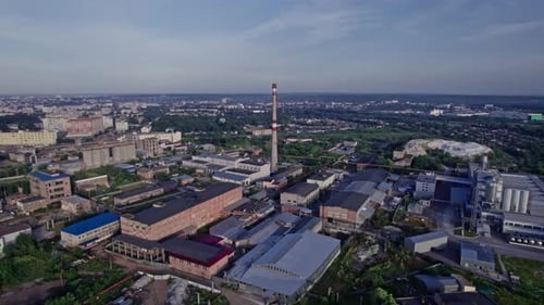 Extérieur industriel d'une usine
