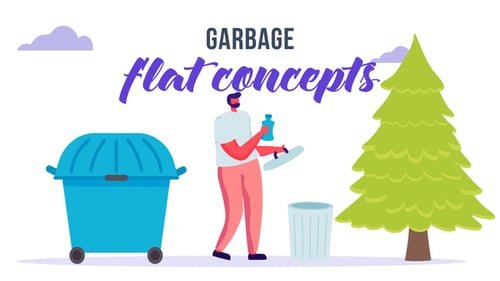 Basura: concepto plano