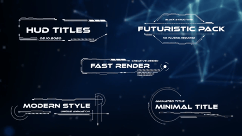 Dynamic Futuristic HUD Title Animations Pack
