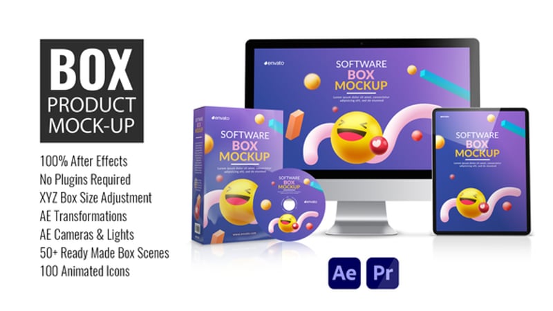 The Box Promotion, Product Promo ft. book promo & digital product - Envato