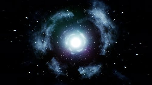 Boucle 4K en arrière-plan du tunnel de la nébuleuse spatiale