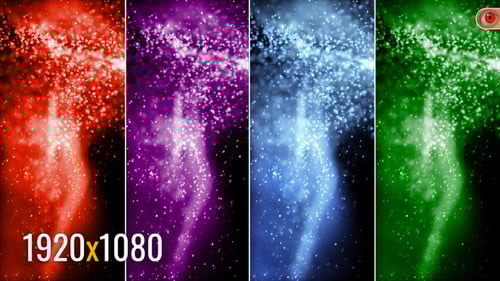 Schleife mit fließenden Partikeln