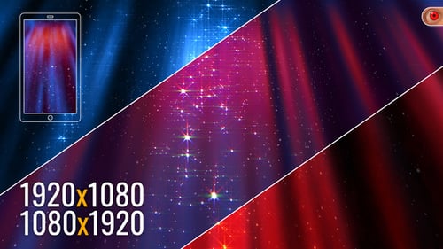 Abstract Sparkling Light Rays Background with Tablet Device Outline