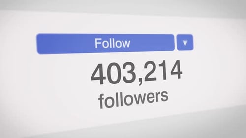 Social Media Increasing Followers Counter Bar