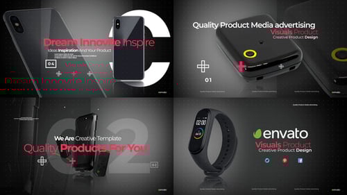 Dynamic Product Showcase with Modern Text and Graphic Overlays