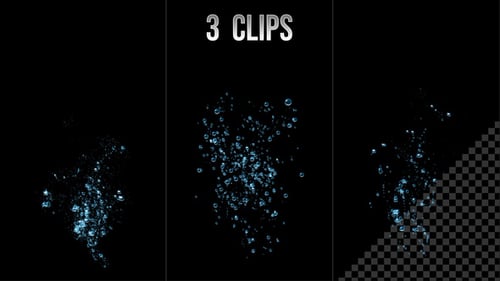 Animated Rising Bubbles Pack with Alpha Channel