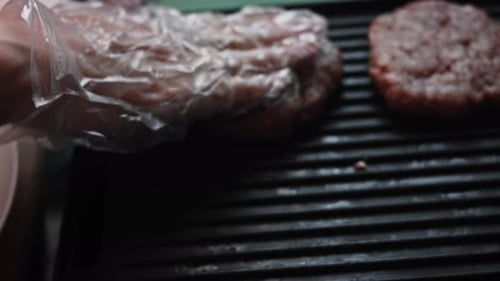 Process of Preparing Classic American Burger Recipe Taste American Cuisine