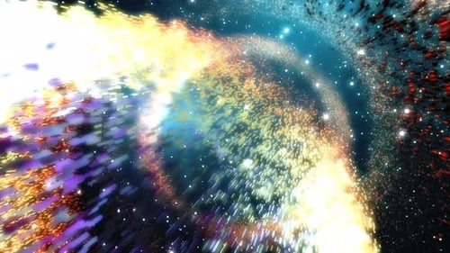 Dynamic Abstract Particle Flow Tunnel Background