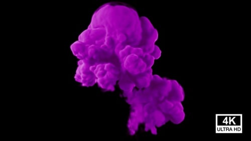 Dynamic Purple Fluid Smoke Cloud Effect with Alpha Channel