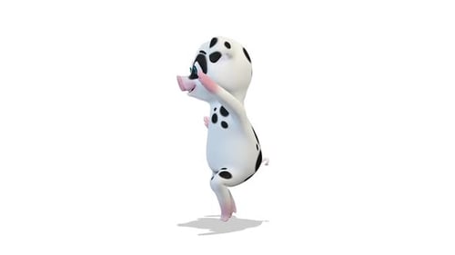 Dancing Cartoon Pig Character 3D Animation