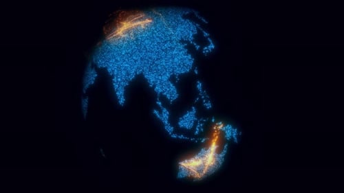 Creative World Globe Particles 4k