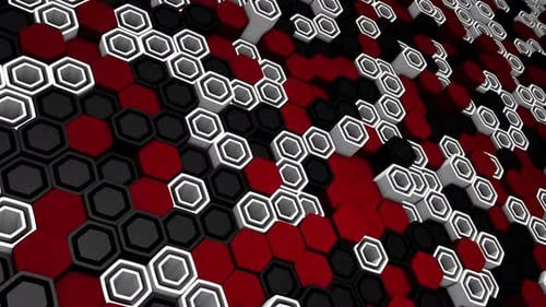 Animated Hexagon Grid Background Loop