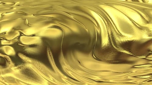Abstract Golden Fluid Waves Background Loop