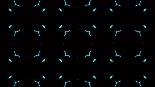 Dynamic Abstract Cyan Geometric Shapes Morphing Loop Background