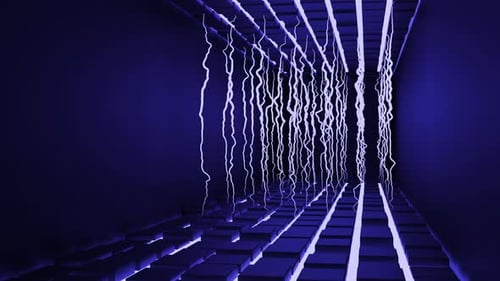 3D corridor with electric waves