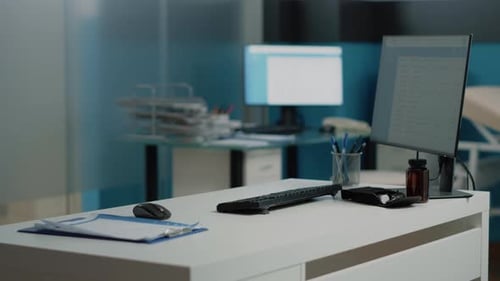 Nobody in Doctors Office with Medical Equipment and Tools