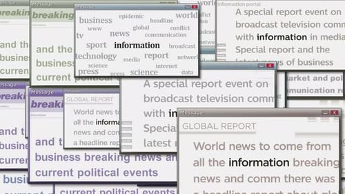 Digital Information Windows Background Loop
