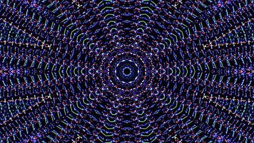Abstract Geometric Kaleidoscope Animation with Neon Glowing Lines
