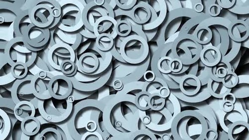 Dynamic Abstract Geometric Rings Motion Background Loop