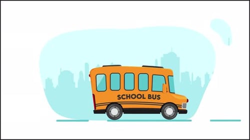 Elegant School Bus Animation
